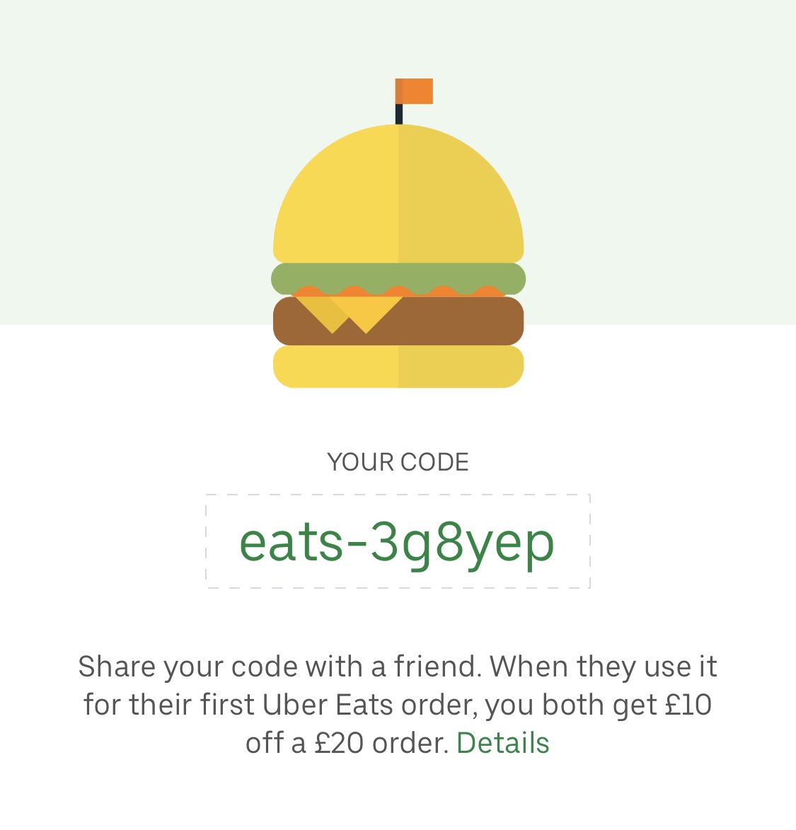GS79969742's tweet photo. Uber Eats promo code for UK customers, get £10 off first order of £20 or more with code: eats-3g8yep https://t.co/pP0B2g82Ou