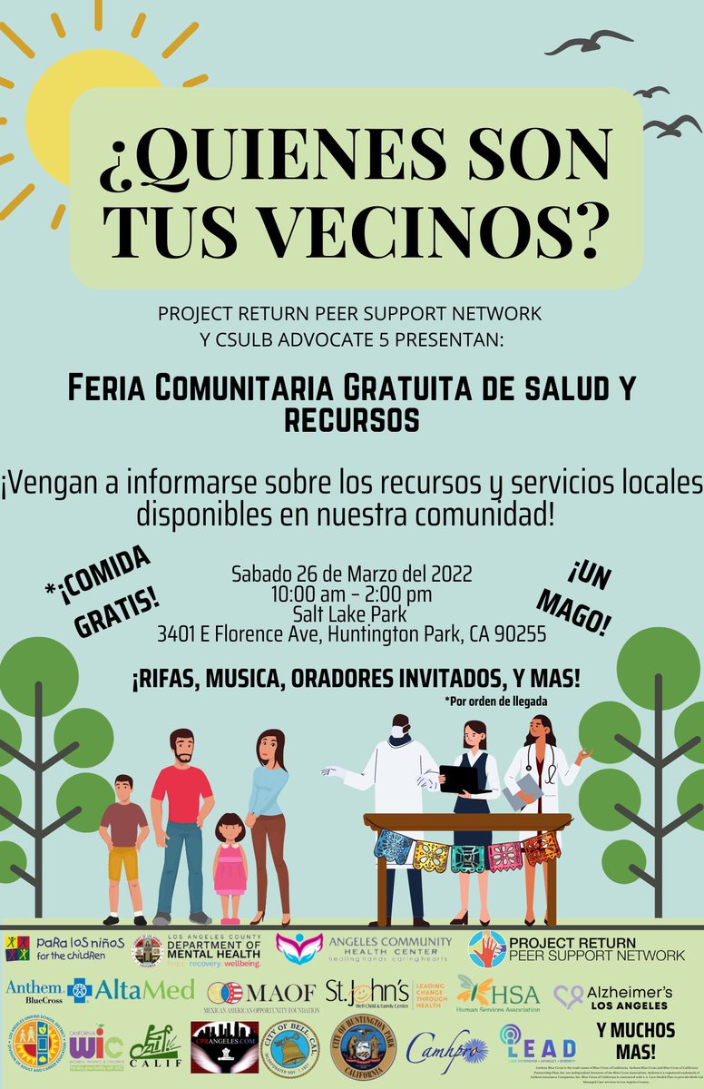 __summerrose's tweet photo. Hi Everyone! 🤗 Please help and spread the word! Saturday, March 26 at Salt Lake Park in Huntington Park we will be having a Community Resource Fair! Invite your friends, family, partner, teacher, co-worker, neighbor, the homie from down the street, etc.!! See you then🙌🏻 https://t.co/pKhOM5UmSY