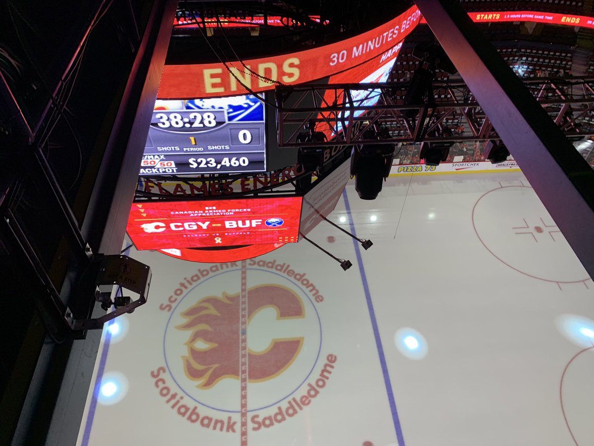 LLysowski's tweet photo. Good to be back in the Saddledome. https://t.co/6EL6bnKfZS