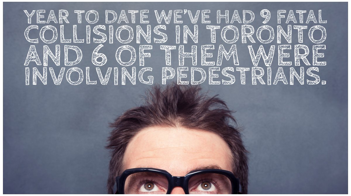 TrafficServices's tweet photo. Day 5 of #MarchBreak #MarchSafe campaign & we’re sharing some stats to make you think differently about #TrafficSafety. Year to date we’ve had 9 fatal #collisions in #Toronto and 6 of them were involving #pedestrians. #VisionZeroTO is the goal.
@TorontoPolice @TPScott_baptist https://t.co/luNfxBSjTq