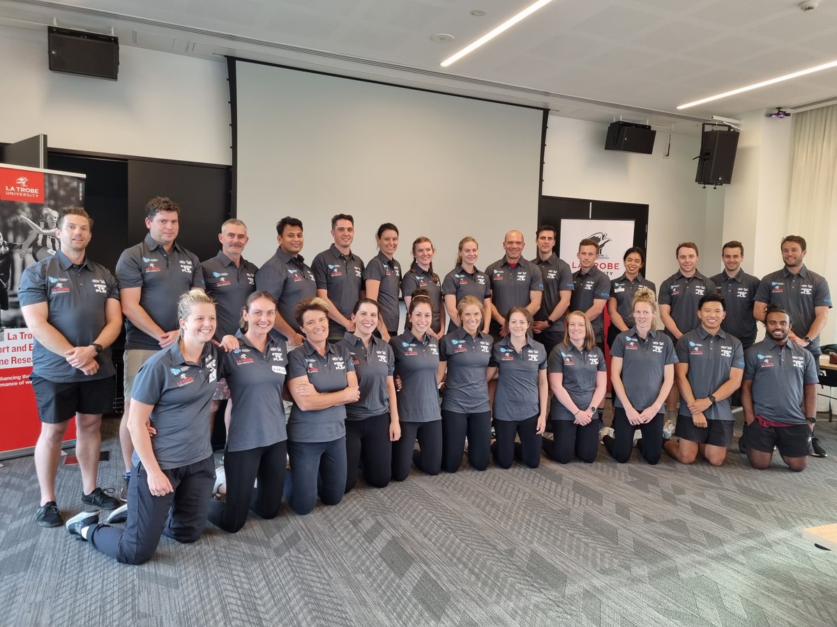 Season 2 of Prep-to-Play, training our amazing physio team to train coaches - aiming to reduce injuries in community women's football. Massive work from <a href="/Knee_Howells/">Brooke_Patterson</a> <a href="/PhysioHill/">Dr Sallie Cowan</a> @melhabphysio and all
Thanks <a href="/apaphysio/">Australian Physiotherapy Association</a> <a href="/aflwomens/">AFL Women's</a> <a href="/latrobe/">La Trobe University</a> <a href="/LaTrobeSEM/">La Trobe SEMRC</a>