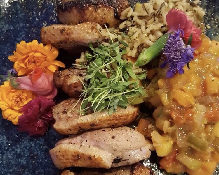 C3Chef's tweet image. Pan Seared Duck with Sweet Potato Hash and Wild Rice by Celebrity Chef Carlos Brown. ~ Edible Excellence.