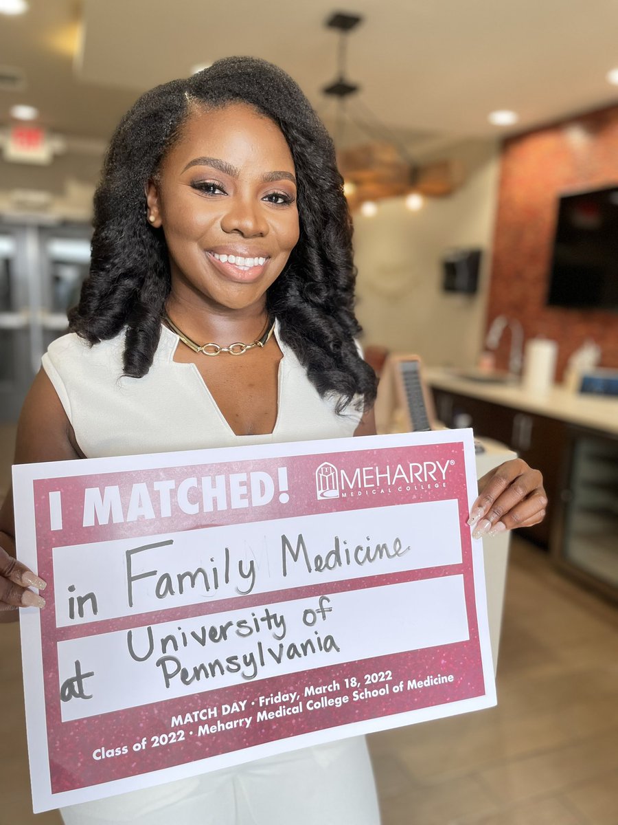 Matched to my number 1! Family Medicine at University of Pennsylvania! We going to Philly, y’all! #meharrymade #FMRevolution #usvi #medtwitter #MatchDay2022 #blackmatch2022