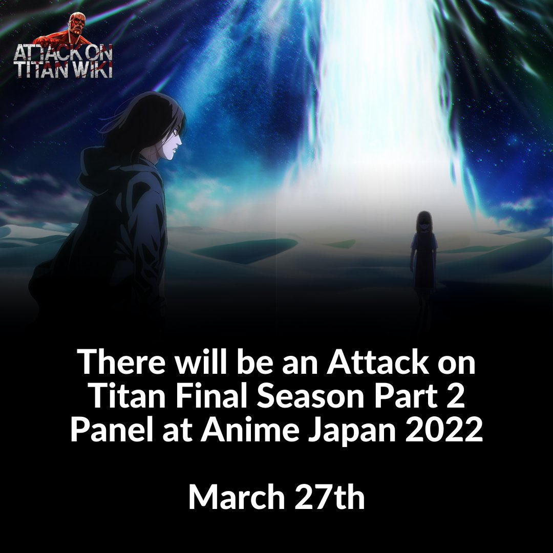 Attack on Titan Wiki on X: Today Attack on Titan The Final Season Part 2 -  Livestream Guests: Yuki Kaji (Eren), Yui Ishikawa (Mikasa), Marina Inoue  (Armin) Time: January 9th, 8pm (JST)