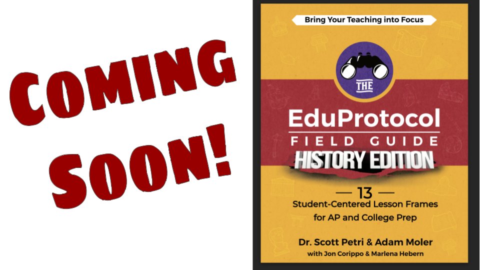 Thanks to everyone who showed up for our #SpringCUE #Eduprotocols session for #History teachers. Slides are here: bit.ly/EduProCUE News about the book release date coming soon. #CUE22