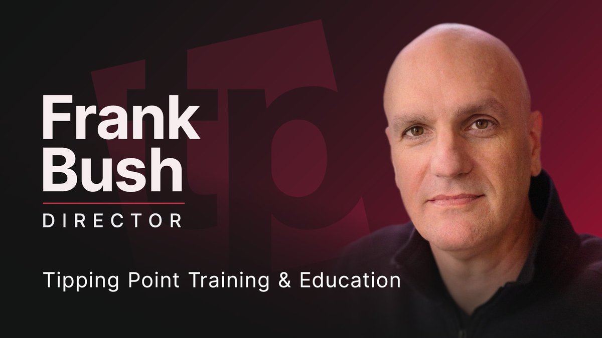 Announcing the promotion of Frank Bush to Director, Tipping Point Training and Education (TPTE). Frank started with Tipping Point in 2019 and brings over 30 years of progressive managerial, educational, and learning technology development experience. TPTE: tippingpointcorp.net/tpte.html