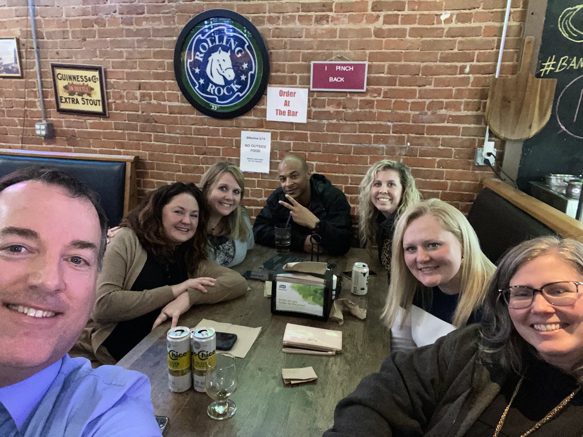 Post omicron holiday party with the dream team including a historical tour of downtown Springdale on a dreary day! Feels good to be together letting our hair down. #teamworkmakesthedreamwork <a href="/DLThiessen/">David Thiessen</a> <a href="/ndhuddles/">Nicole Huddleston</a> <a href="/cafe_hunt/">Hunt Family Cafe @ Arkansas Childrens Northwest</a>