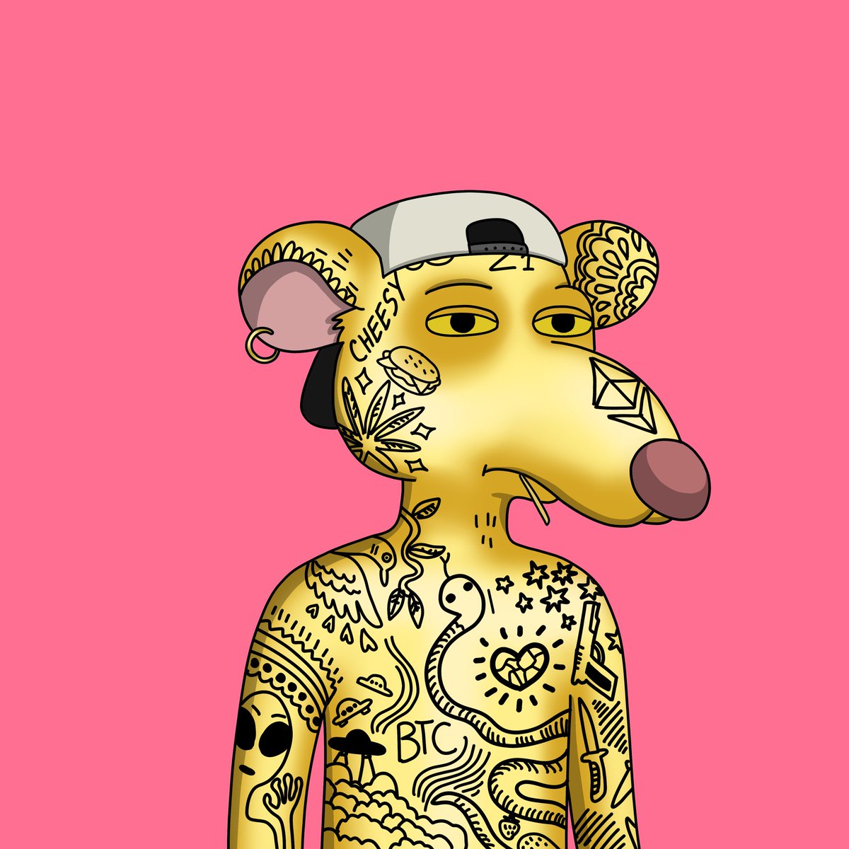 Let’s talk about <a href="/GutterCatGang/">Gutter Cat Gang</a> gold tat #GutterRats!

• There only 37 gutter rats with the gold tats trait
• Only 6 of them are listed on OS
• Only 7 are shirtless, which IMO look the best aesthetically
• Naked gold tat rats are the best out of all the tatted species 😉