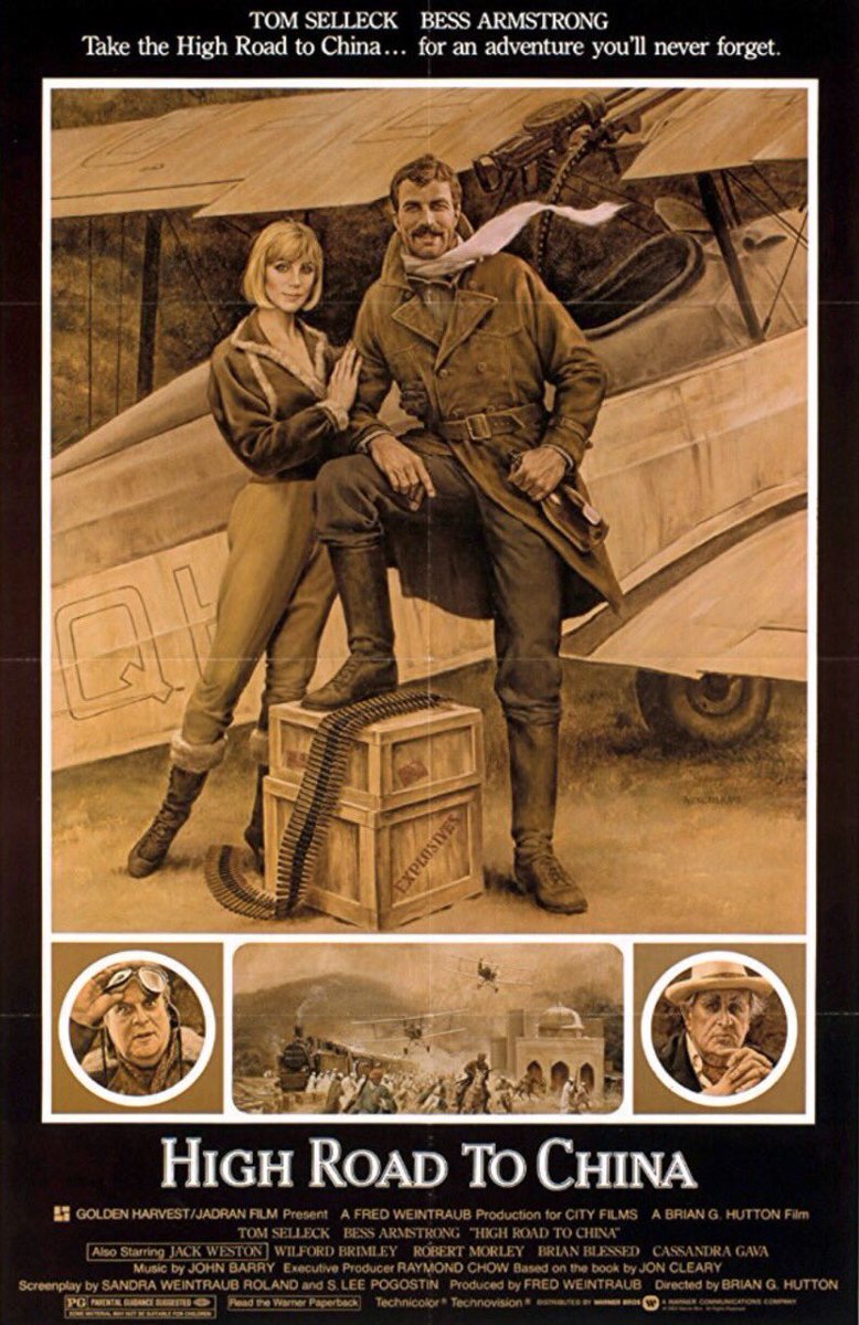 FilmNewsNos's tweet photo. 🎬MOVIE HISTORY: 39 years ago today, March 18, 1983, the movie ‘High Road to China’ opened in theaters!

#TomSelleck #BessArmstrong #JackWeston #WilfordBrimley #RobertMorley #BrianBlessed #CassandraGava #MichaelSheard #LyndaLaPlante #TerryRichards #RobertLee #JeremyChild https://t.co/NrmzidEqeO