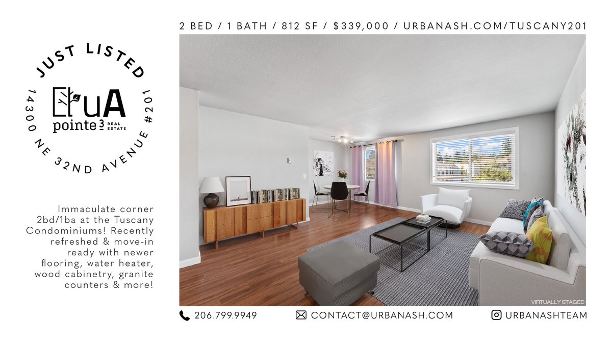 UrbanAshTeam's tweet photo. JUST LISTED at THE TUSCANY!
⭐️ https://t.co/OY1OFvyAv9
#SeattleRealEstate #UrbanAshTeam #Pointe3 https://t.co/mL7tXhCKOw