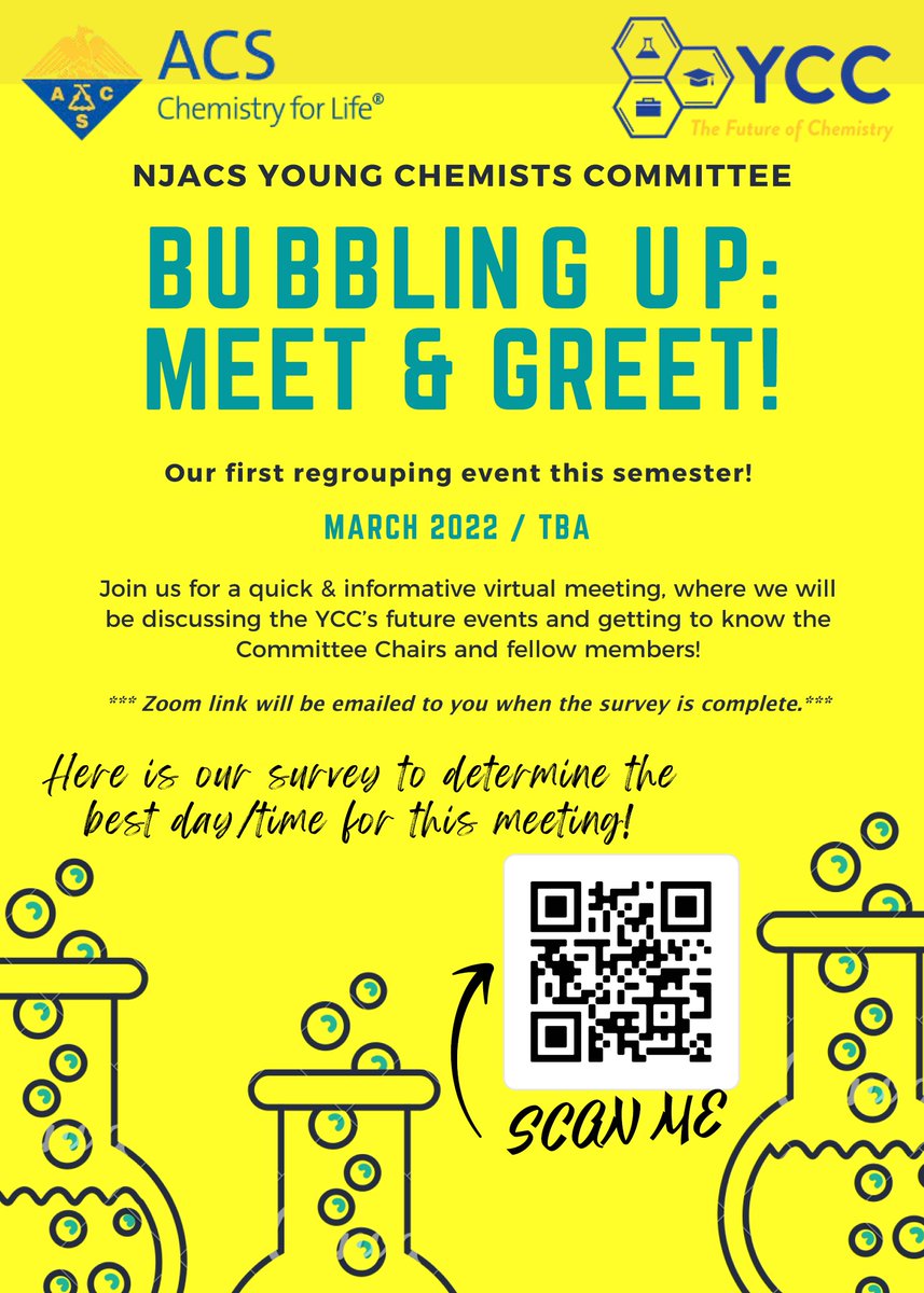 AcsJersey's tweet photo. The @AcsJersey  welcomes you to the first Young Chemist meeting this semester. Hope you can make it. https://t.co/Fftaa3ntkI