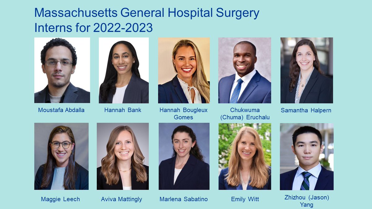 We are pleased to introduce the new Mass General surgical intern class! A very warm welcome to the #MGHsurgery family to this outstanding group 🎉🎉🎉