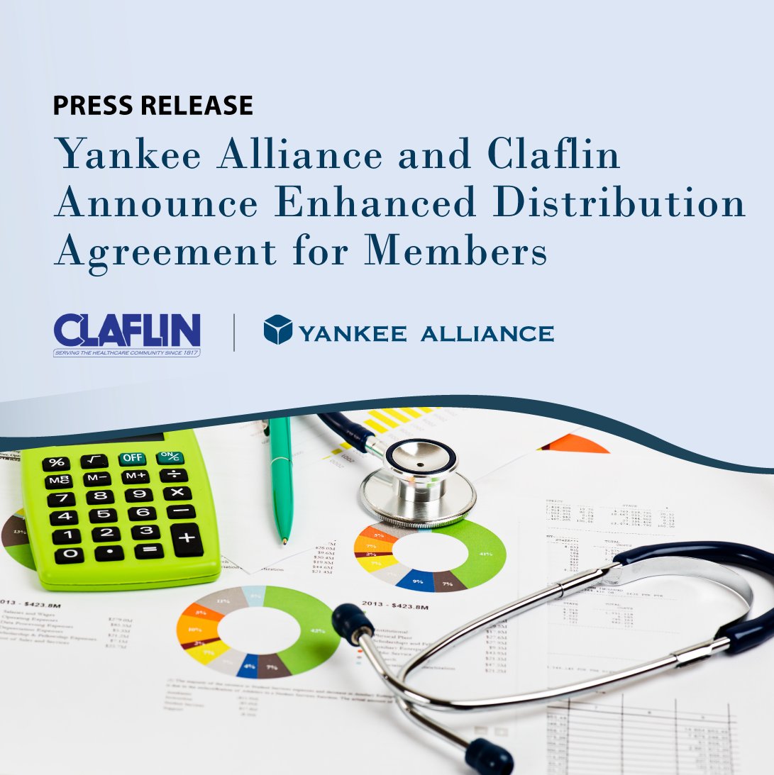 YankeeAlliance's tweet photo. We’re excited to announce our new distribution agreement with  @ClaflinCo ! This partnership will provide our members greater #savingsopportunities and customized contracting. Click here to learn more: https://t.co/gNhAMiPWQt #healthcaresavings #grouppurchasing https://t.co/LMdS4q1m0R