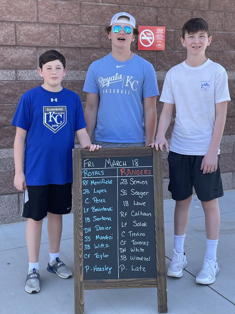 Let’s go ⁦<a href="/Royals/">Kansas City Royals</a>⁩. 1st game of spring training!
