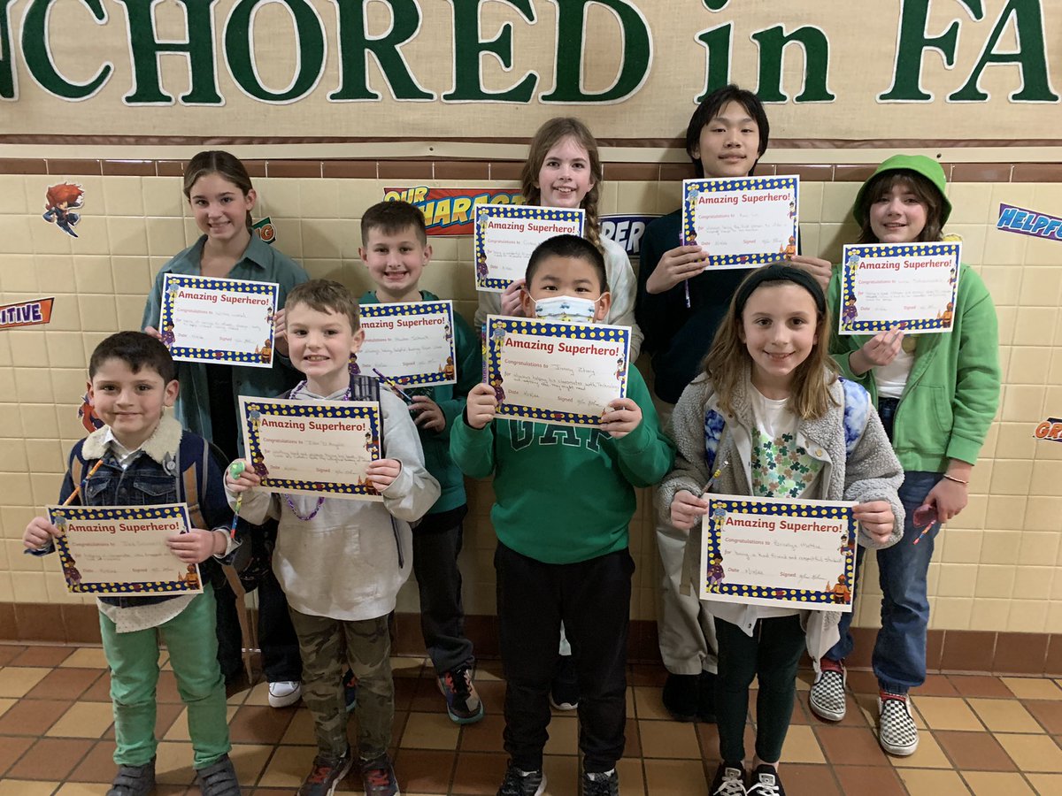 SPSprincipal's tweet photo. Today we announced Students of Character for our Wall of Superheroes @StPeterSchool ⚓️Teachers nominated students they felt demonstrated excellent character this week. What an outstanding group of Superheroes! https://t.co/xrBIpfIfXR