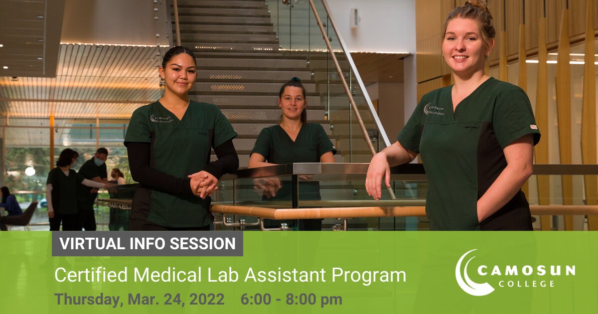 Interested in a high-demand career as a certified medical laboratory assistant? Join our free virtual info session on Thursday, March 24, 2022 at 6pm. Instructors and advisors will be on hand to answer questions.

More info and session details: bit.ly/3JjDKvs