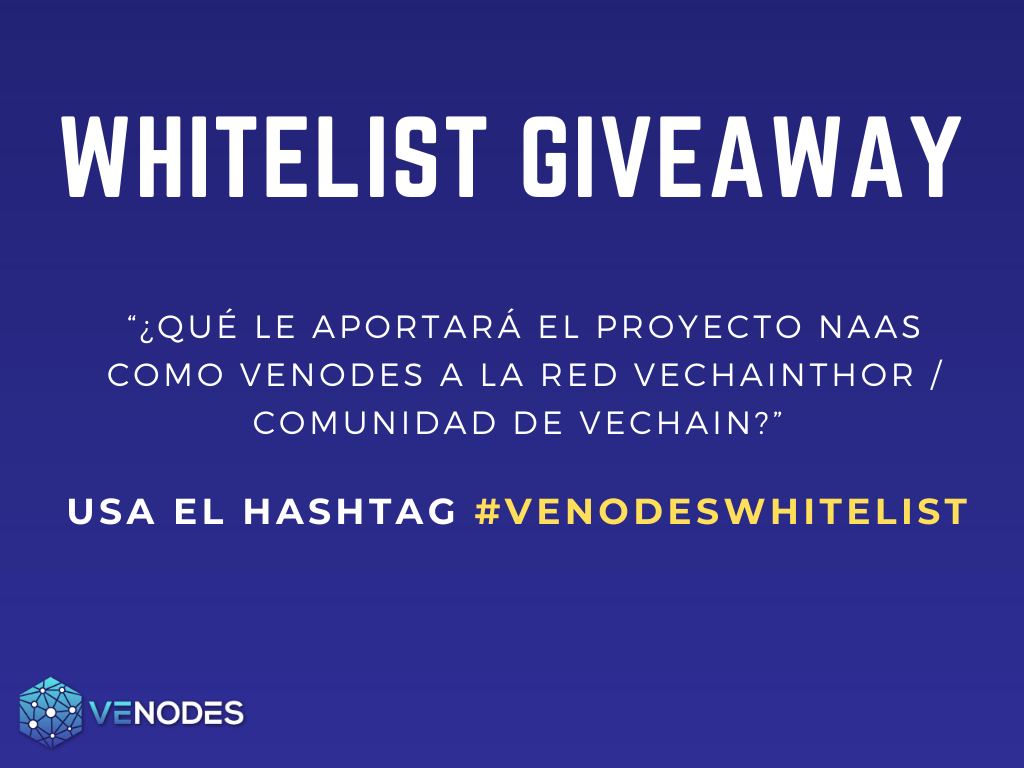 VeNodes_ES's tweet photo. Esta semana empezaremos con nuestro primer objetivo #whitelist giveaway:

Escribe un tweet donde respondas la siguiente pregunta: “¿Qué le aportará el proyecto #NaaS como #VeNodes a la red #VechainThor /comunidad #VeChain ?” 

Asegúrate de usar el hashtag  #VeNodesWhitelist https://t.co/GWU3cIj5xG