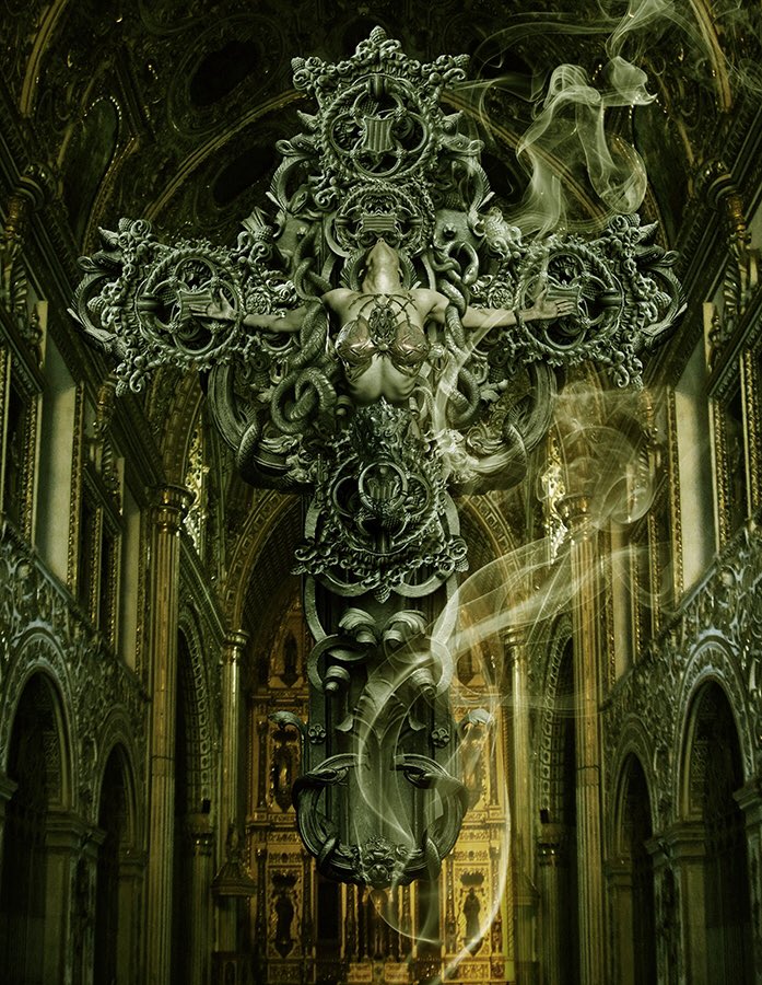 stonenexus1's tweet photo. ‘Cross Of The Necropolis’ #BAROQUE #baroqueart #darkart #darkartist #darkartwork #gothqueen #darkfantasy #darkfantasyart  #giger #gothica 
Instagram - @ stonenexus 
Official Stonenexus shop - https://t.co/67cicA2ISU https://t.co/qtzWQxaWPU