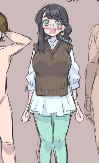 ほぼボツ案になっちゃった乱交ネタのときのちょこちゃんの服も好き…だからみて! 