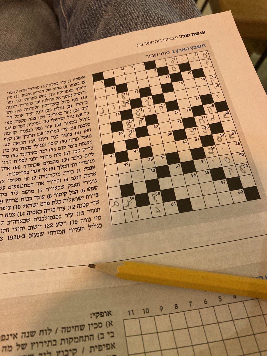 מוסף הארץ היום הרגו אותי סופית עם התשבץ הזה