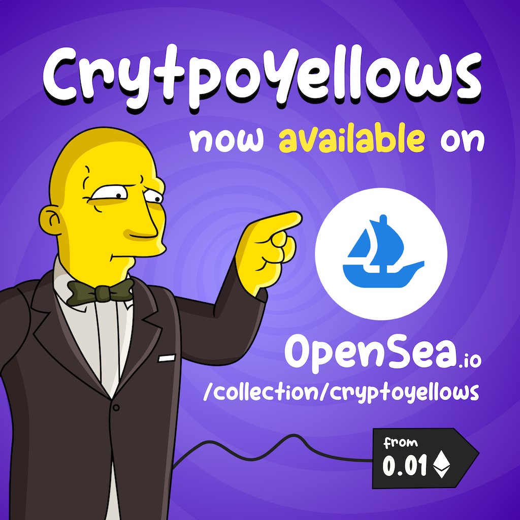 CryptoYellows's tweet photo. NFT collection now available on OpenSea!! 🚀🚀🚀https://t.co/ulPYWLUqBc 

🤩100% Original Handdrawn
🔥Minted 8/200
⚡️Floor Price 0.01
🧬Polygon Blockchain - No Gas

#opensea #openseaart #openseanft #openseanftart #nft #nfts #nftdrop #nflaunch #nftcollection #nftart #nftcommunity https://t.co/5qLbigN3jb