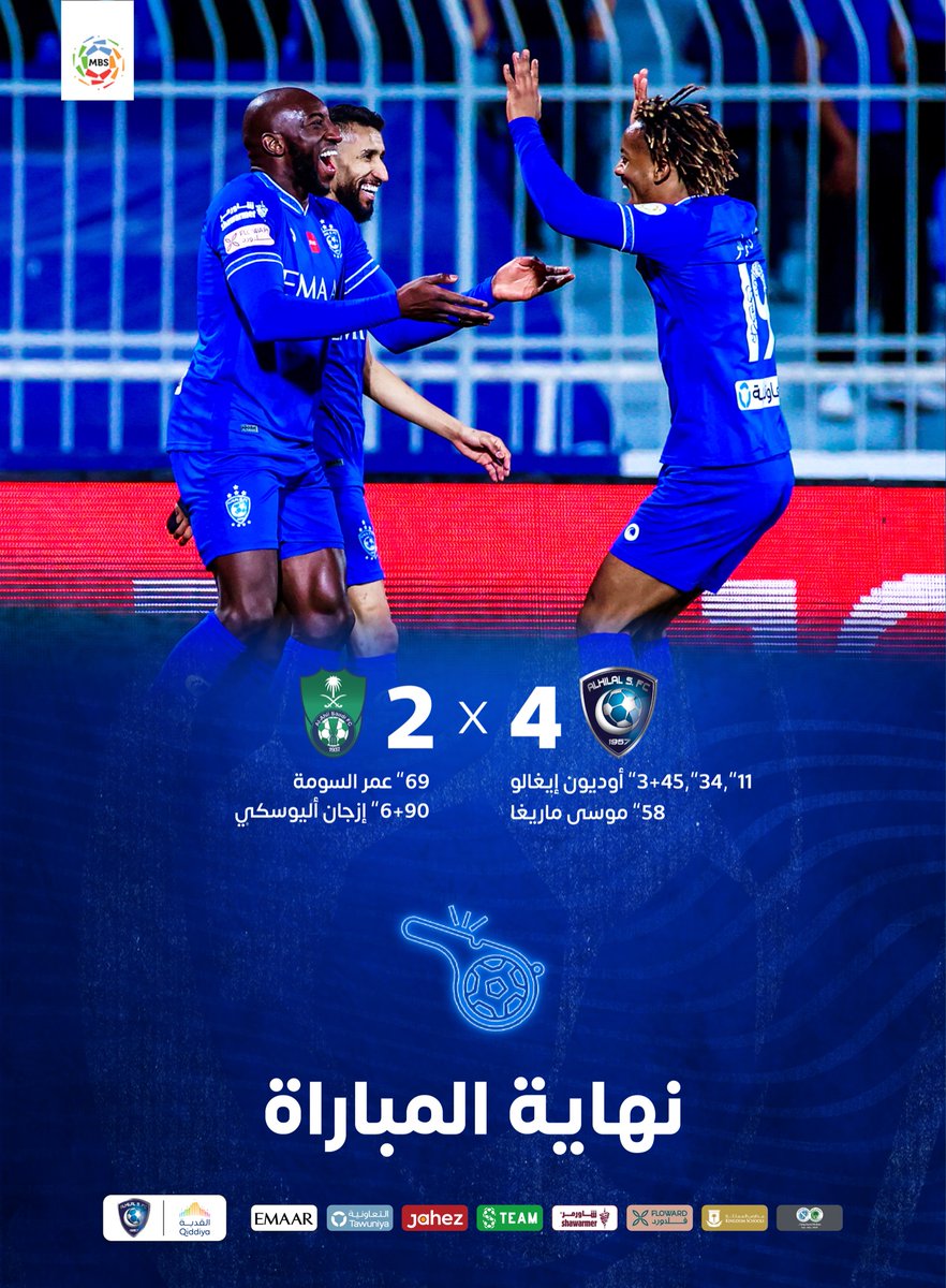Alhilal_FC's tweet photo. 🔚 برباعية.. #كبير_آسيا يكسب الأهلي 👏🏻

مبروووك 😍💙

#الهلال_الأهلي https://t.co/1Y2WuUA9rM
