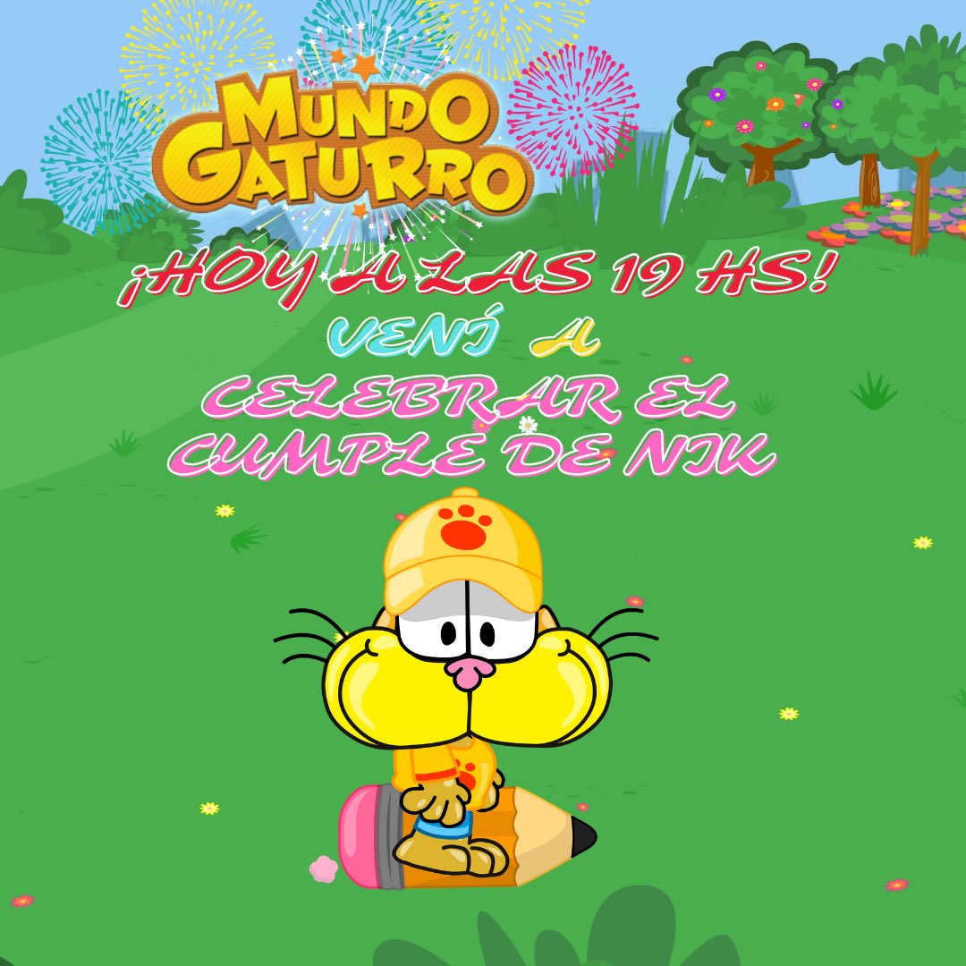 MundoGaturro's tweet photo. ¡HOYYYY! Celebramos el cumple del creador de este maravilloso personaje llamado GATURRO 
😻😸😻😸

Le cantamos cumple a NIK entre toda la comunidad gatuna ¿te sumas? 🎂🎉🥳🎂🎉🥳

Te decimos el mundo 20 min antes por historias 😉 https://t.co/NkSuZgA6jB