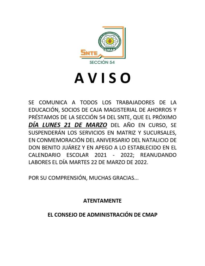 cmap54's tweet photo. #AvisoImportante 
Suspensión de Servicios CMAP. https://t.co/tS8okp4iDZ