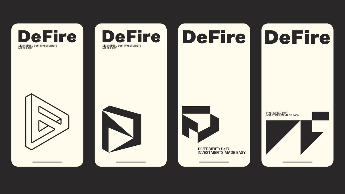 DeFIRE (@defire_org) on Twitter photo We've hired <a href="/OwlsDepartment/">Owls Department</a> to develop #DeFIRE's brand identity!
Which of these logo concepts is your favourite? Let us know down below 👇 or by reacting in our announcements channel on the discord server!
#crypto #Polygon #DeFi #cryptocurrency #FIRE $DFIRE We've hired <a href="/OwlsDepartment/">Owls Department</a> to develop #DeFIRE's brand identity!
Which of these logo concepts is your favourite? Let us know down below 👇 or by reacting in our announcements channel on the discord server!
#crypto #Polygon #DeFi #cryptocurrency #FIRE $DFIRE