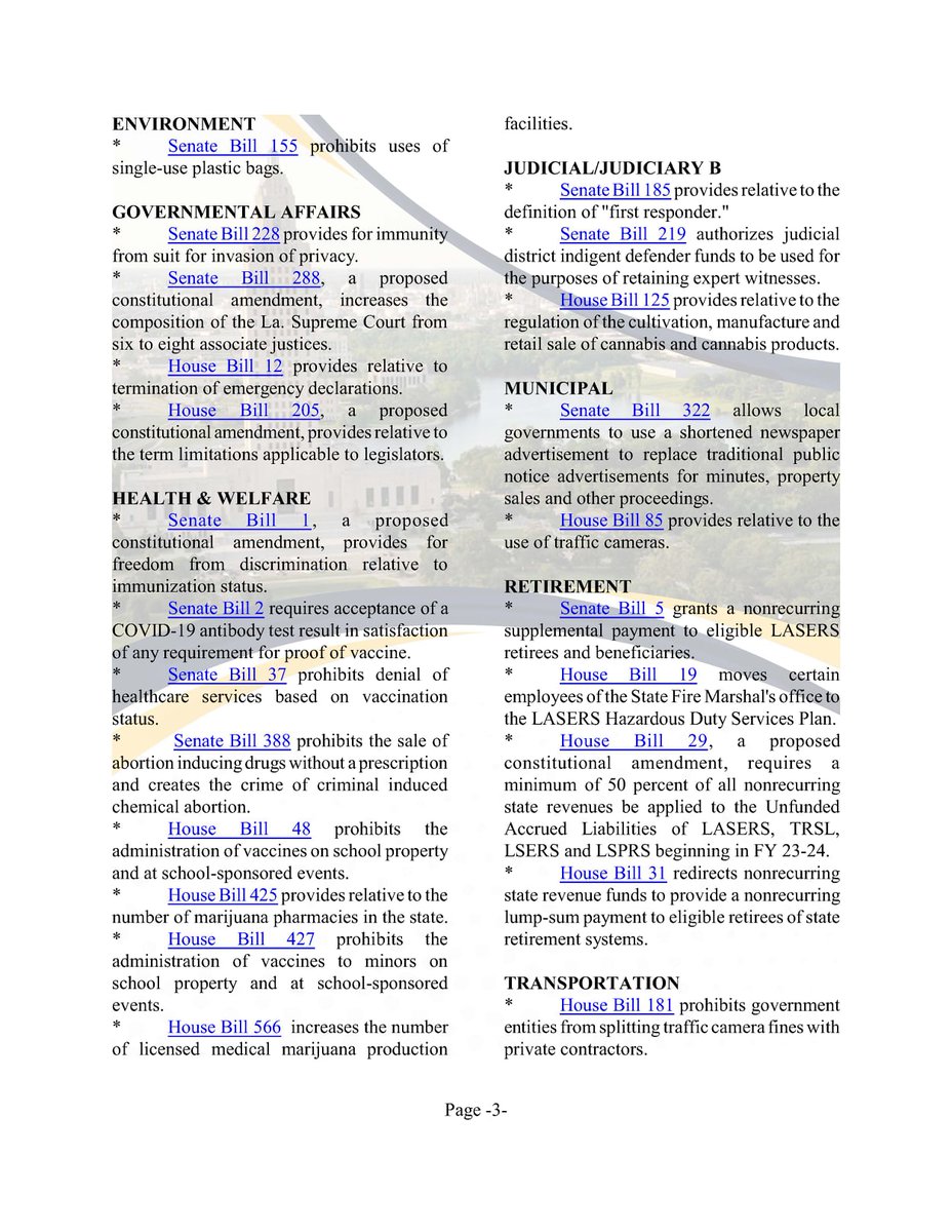 Louisiana State Representative Mike Johnson (@statejohnson) on Twitter photo We have just completed our first week of the 2022 Legislative Session. I will send out these weekly Capitol Notes recaps each Friday to give you an overview of the activity from the past week in Baton Rouge. I proudly work for you. You can contact me at mjohnson@legis.la.gov We have just completed our first week of the 2022 Legislative Session. I will send out these weekly Capitol Notes recaps each Friday to give you an overview of the activity from the past week in Baton Rouge. I proudly work for you. You can contact me at mjohnson@legis.la.gov