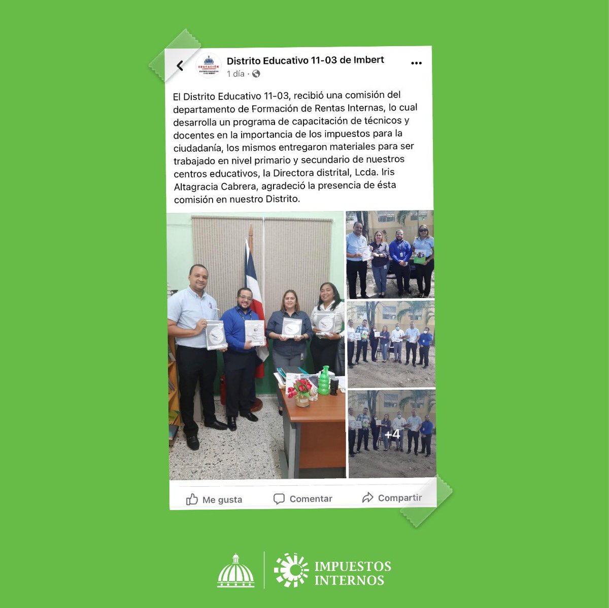 DGii's tweet photo. La educación tributaria es primordial para promover el compromiso, la responsabilidad y el sentido social de los tributos en los estudiantes, quienes son un pilar fundamental para el desarrollo del país.
#DGIIEduca https://t.co/Vh8hfTL6hZ