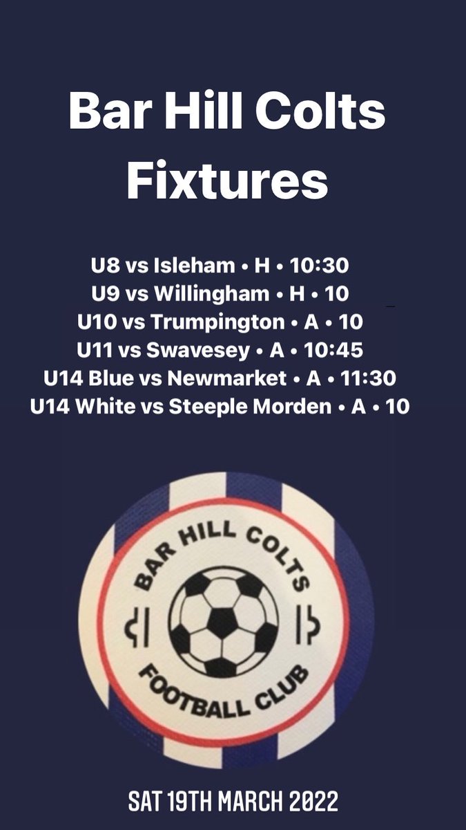 #footballfixtures #cambsminisoccer #cambscolts #cambsfa #huntsfa