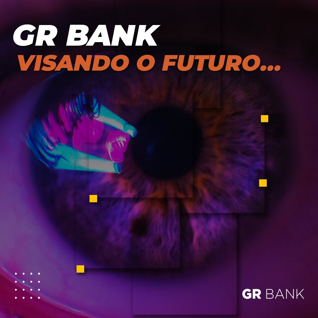 GRBankoficial's tweet photo. Visando sempre o futuro. 
GR Bank, o primeiro banco que representa você!

#grbank #bancodigital #visionario #futuro https://t.co/jilm7kqnh6