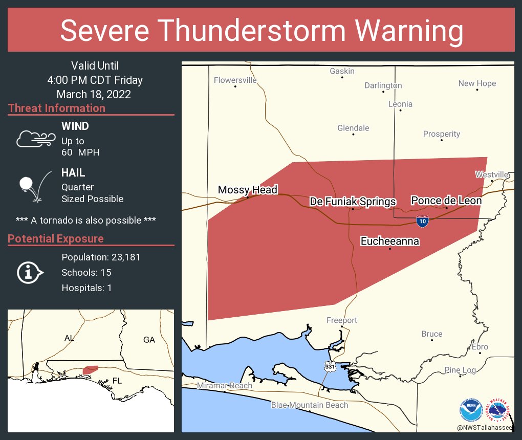 NWS Severe Tstorm on Twitter "Severe Thunderstorm Warning including De