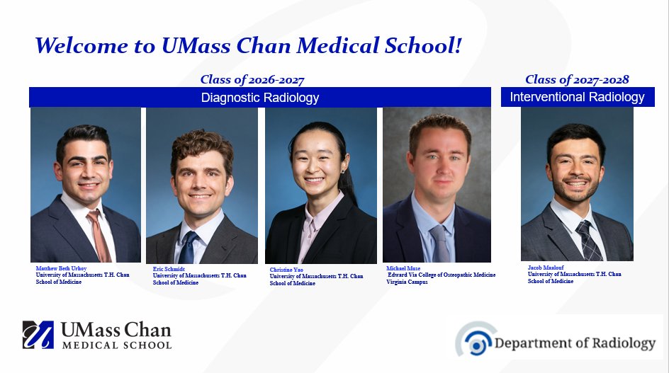 UMassRadiology's tweet image. We had a very successful match today and look forward to welcoming these outstanding medical students to our UMass Radiology Residency Family! #teachinghospital #medicalschool #medicalresidency #umasschan #radiologyresident