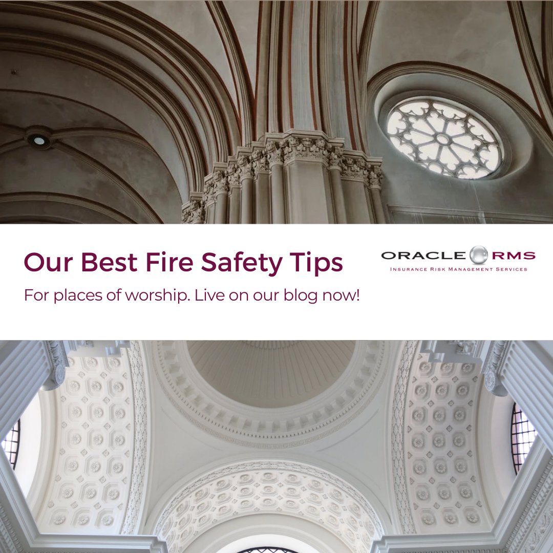 OracleRMS's tweet image. Fire safety for places of worship is essential. Learn our tips in our new blog. #OracleRMS