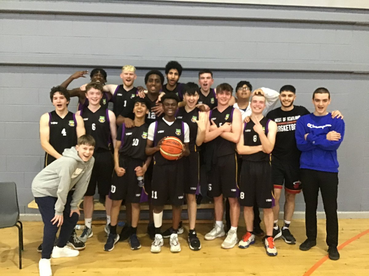 ShawlandsAcad's tweet photo. Proud moment this afternoon as our school basketball team were victorious in winning the regional final against @HillheadHS! 👏👏🏆🏆 Well done to everyone who took part in this closely fought competition. #teamshawlands #winners @PaulineCarr2610 @ShawlandsAcadPTC @ShawlandsPe https://t.co/QR4FwXQgtx
