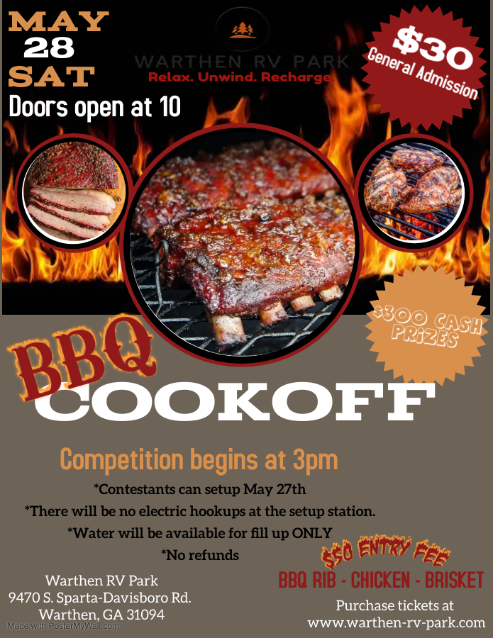 Warthen RV Park is having a cookoff!