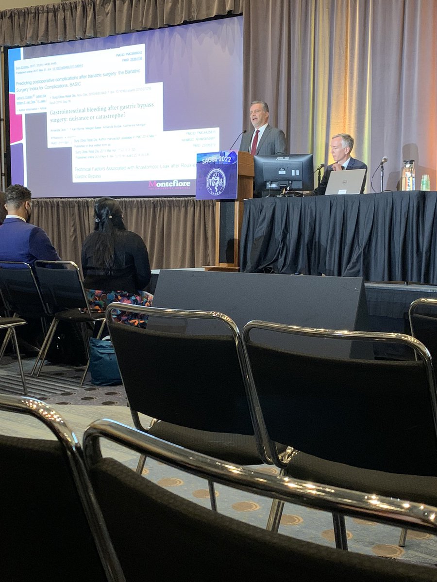 Great talk by the boss @drcamach on management of complications in laparoscopic RYGB! @MontefioreSurg @SAGES_Updates #SAGES2022