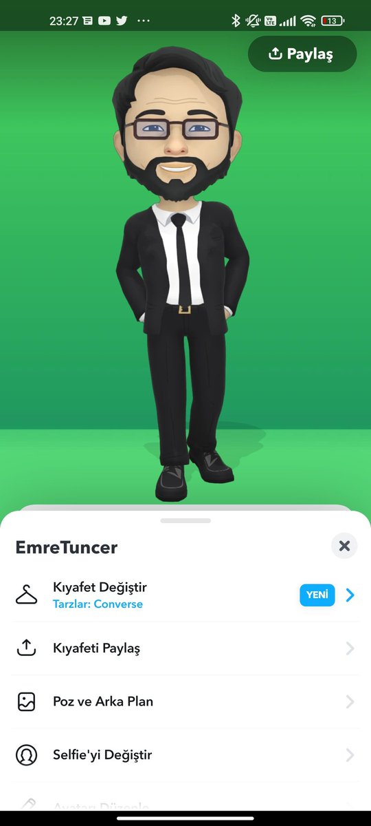 ectdev's tweet photo. az önce tekrar snapchat indirdim, 2015 2016 gibi kendime yaptığım avatara bak tam bir ekonomi duayeni değil miyim :D avatara bakınca "dolarla mı maaş alıyorsunuz?" diye soruyor. https://t.co/YXEzO8xUGa