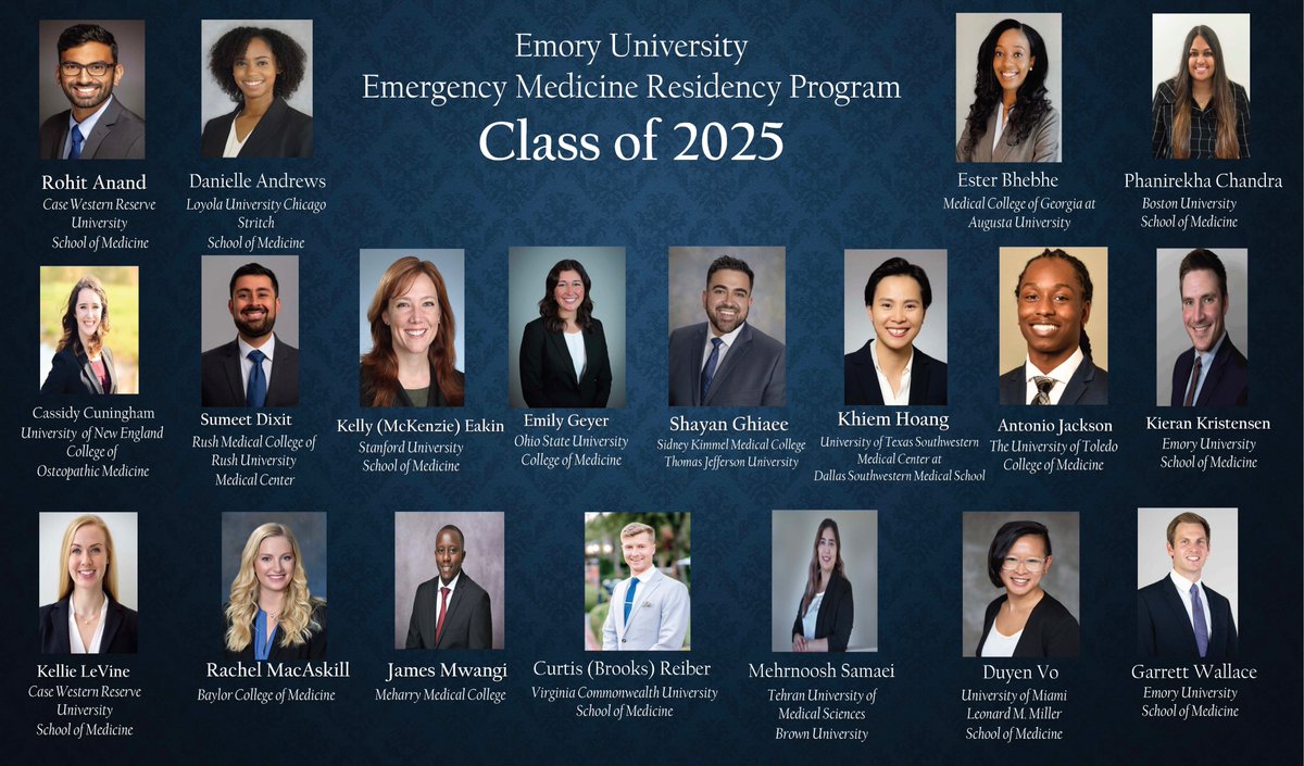 Sending a Warm Welcome to our 48th Residency Class, the Class of 2025🥳So happy you're joining the #EmoryEM family!
