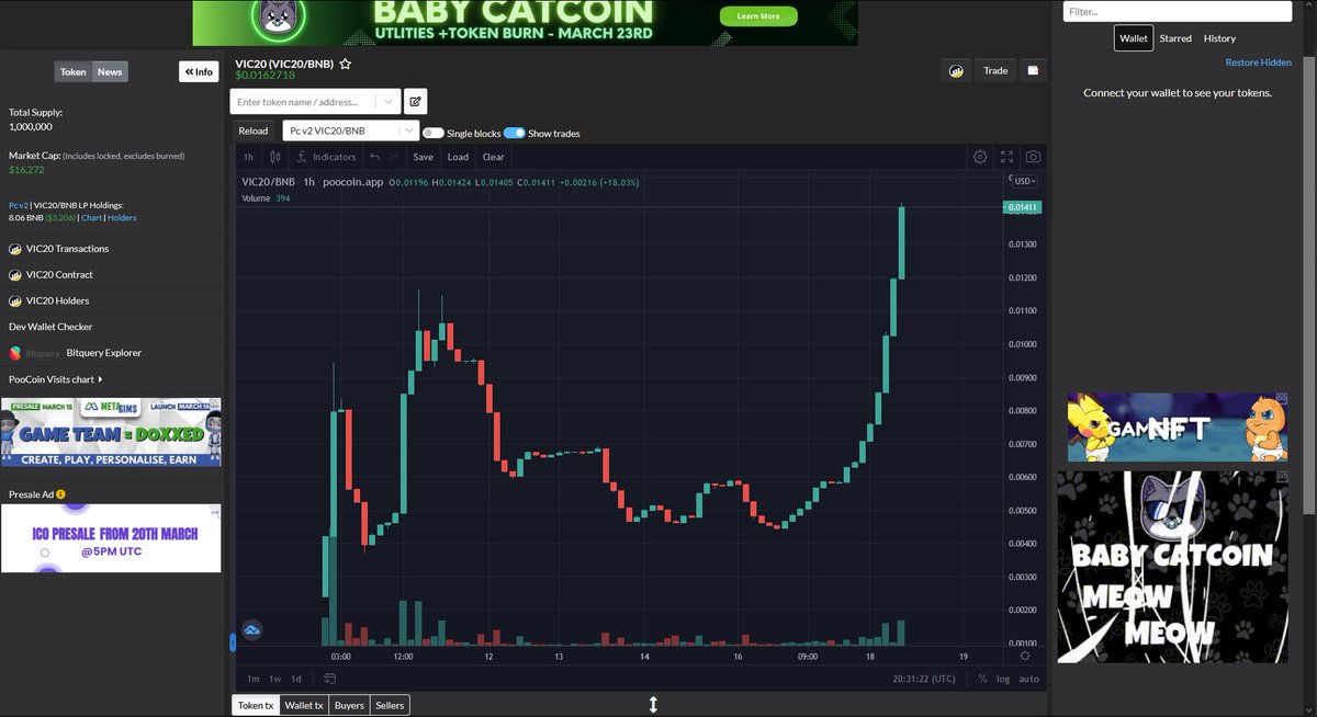 Smart people knows what to buy these times on BSC!

Utility token, launched only few days ago, with never ending competition for biggest buyers! Biggest buyer gets 5% of all tx!
Read the rules and check roadmap on our website vic20swap.com
You can buy directly there.