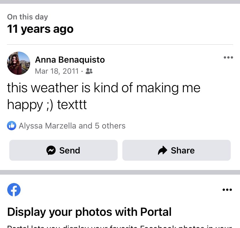 AnnaBenaquisto's tweet photo. apparently the weather was nice 11 years ago too ;) https://t.co/Nc7eZntLpL