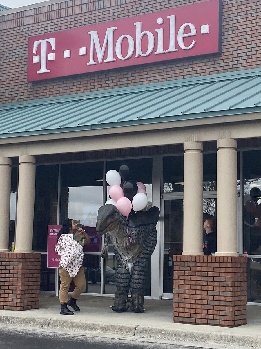 Come stop by T-Mobile on Whitesburg Rd in Huntsville and get your photo taken with Dino!