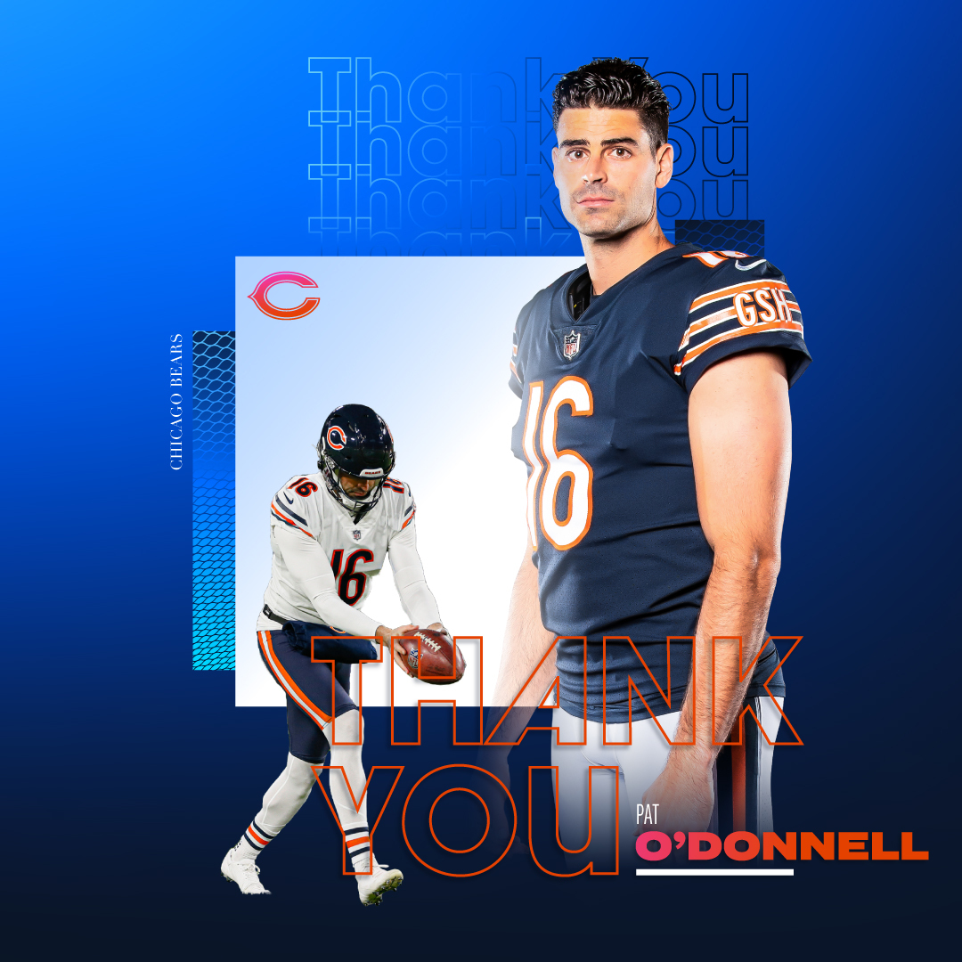ChicagoBears's tweet photo. 8 years &amp; countless memories. Thank you, @PatODonnell_16. 💙 https://t.co/Fjgsg3m6Ko