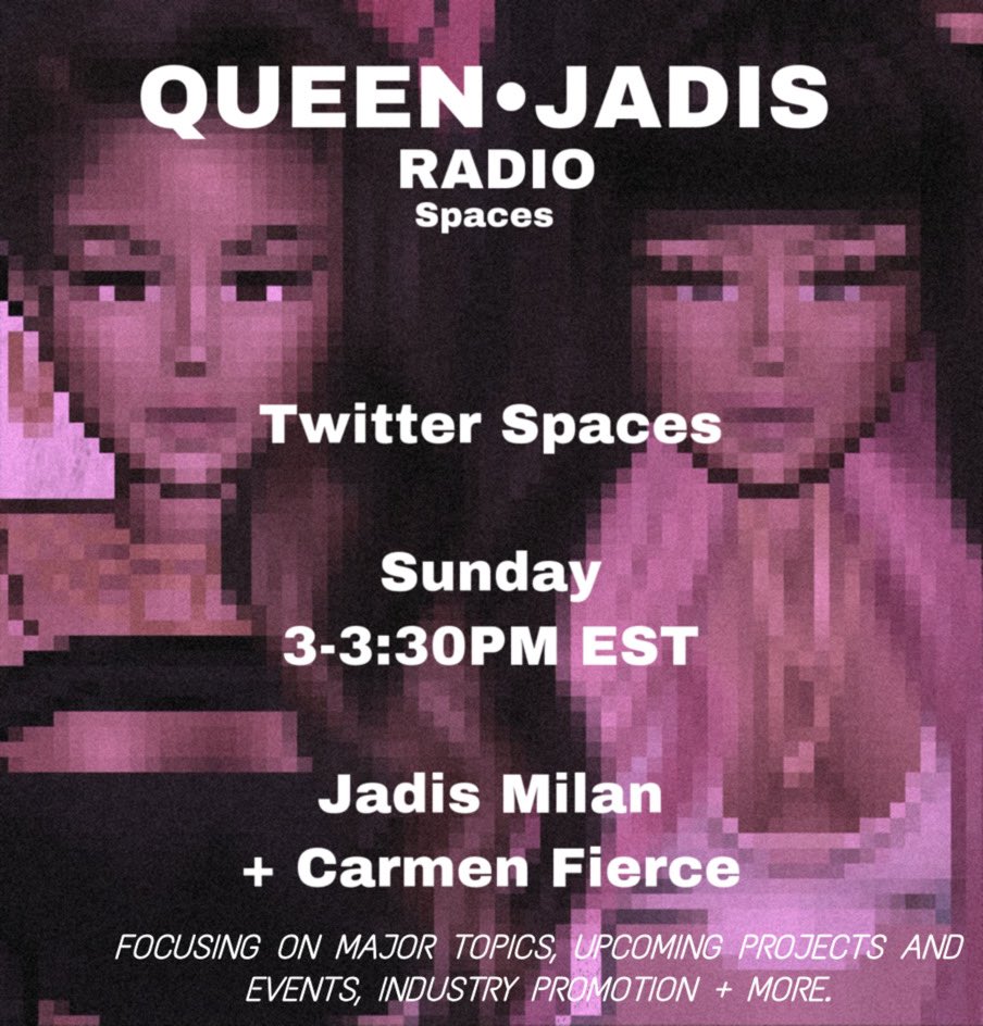 THIS Sunday 🦄 It’s going down so don’t be late. The TWO and ONLY Barbies link up again… don’t miss it! <a href="/JadisMilan/">barbie</a> 👑 #QUEENJADISRadio 🎀