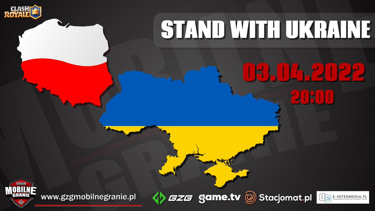 Stand With Ukraine

1 godzinny turniej w <a href="/ClashRoyale/">Clash Royale</a> wbudowany w grze dla każdego kto przeciwstawia się wojnie w Ukrainie! 

Data 03.04.2022
Godz 20.00

Zapisy od 19.03.2022 na stronie gzgmobilnegranie.pl!

#Ukraine #NoWar #jebacputina #SlavaUkraine
