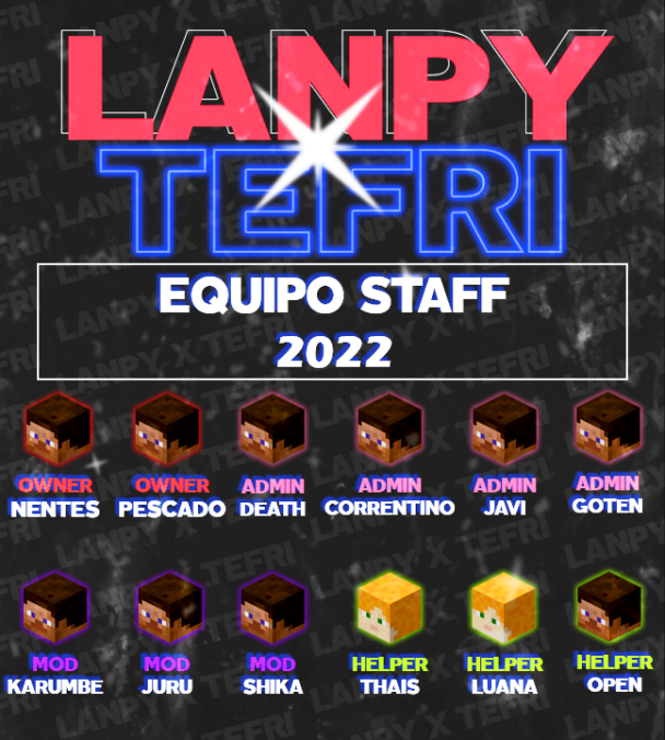 tefricraft's tweet photo. Buenas tardes usuarios de **TEFRICRAFT**

Queremos presentarles al Equipo que va a estar trabajando con nosotros este 2022.

Se vienen cosas muy grandes, Este 2022 vamos a meterle con todo.

REDES SOCIALES:
**INSTAGRAM:**https://t.co/6iv2aezomQ
**DISCORD:**https://t.co/qyB4993REp https://t.co/sLhFctEI4t