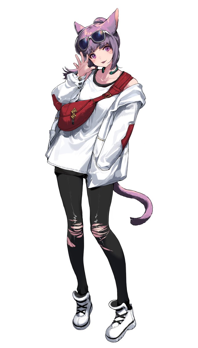 avatar (ff14) 1girl solo animal ears cat ears tail cat tail miqo'te  illustration images