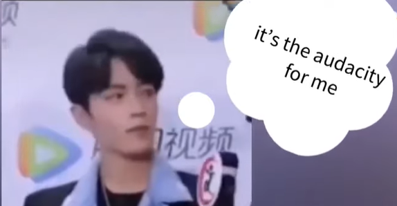 gg's refusal to do other cps cpn WHERE HE CLOSED HIS CP TOPIC WITH WZC AND REFUSED TO DO A CP WITH YZ FOR OOL (btw i am loving ool and yz and their sweet friendship)this is how i imagine xz's face when they dared to think of putting him in other cps: